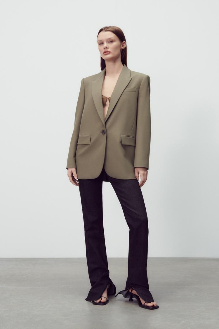 LIMITED EDITION OVERSIZE BLAZER - mink brown | ZARA Singapore